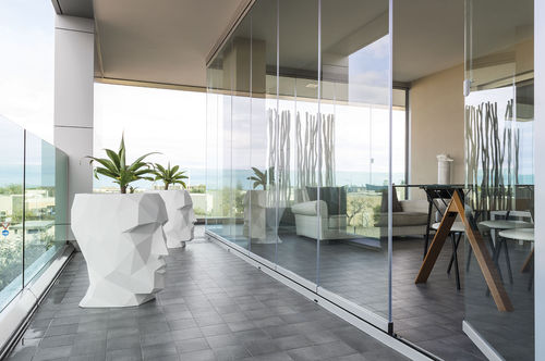 阳台滑动玻璃门 - PARTERRE : BRILLANTE - Frigerio Living - 折叠 / 双层玻璃