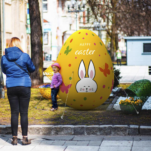 复活节装饰雕塑 - Printed inflatable Easter egg 1 - Terra Group - 聚酯 / 户外 / 落地式