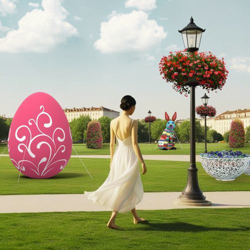 复活节装饰雕塑 - inflatable Easter egg 3 - Terra Group - 聚酯 / 户外 / 落地式