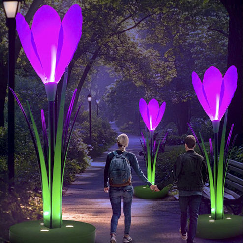 户外雕塑 - 3D Crocus - Terra Group - 花园 / 夜光 / 落地式