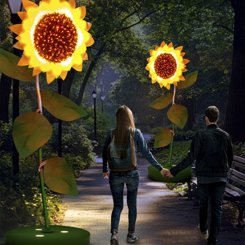 装饰艺术装饰 - 3D Sunflower - Terra Group - 夜光 / 市政 / 落地式