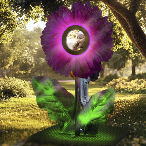 户外雕塑 - 3D GERBERA - Terra Group - 花园 / LED照明 / 落地