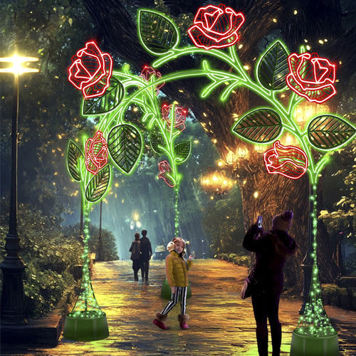 LED照明艺术装饰 - 3D ROSES - Terra Group - 拱形 / 落地 / 公共空间