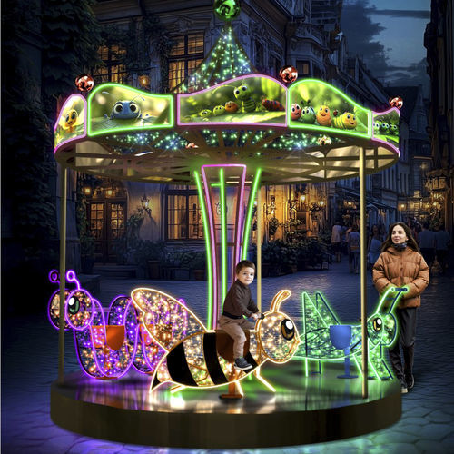 儿童儿童转盘 - CAROUSEL 3D WITH INSECTS - Terra Group - 游乐场 / 公共空间 / 集成LED