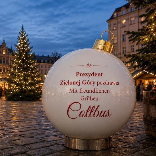 玻璃纤维圣诞装饰 - PERSONALIZED XXL CHRISTMAS BAUBLE - Terra Group - 公共空间 / 用于商店 / 密封