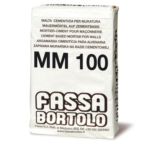 组装砂浆 - MM 100 - Fassa Bortolo - 用于混凝土 / 用于石工 / 水泥