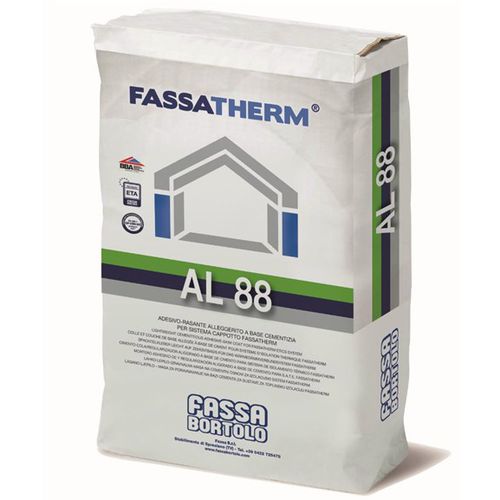 固结砂浆胶合剂 - FASSATHERM® AL 88 - Fassa Bortolo - 用于外墙外部隔热 / 水泥 / 轻型