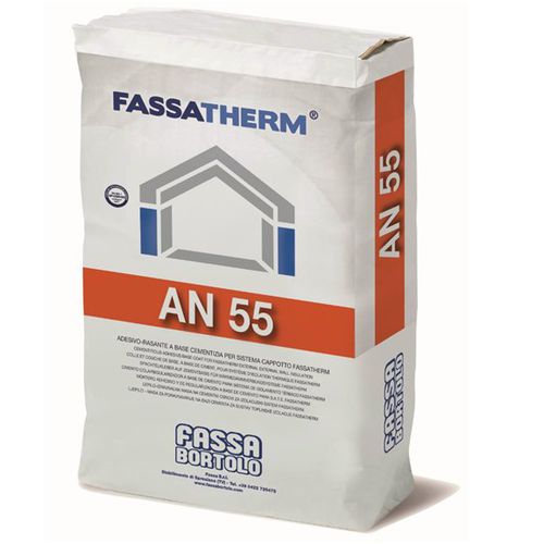 固结砂浆胶合剂 - FASSATHERM® AN 55 - Fassa Bortolo - 用于外墙外部隔热 / 水泥