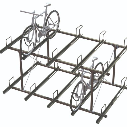 落地式自行车架 - BIKE STORAGE TIER - Madrax - 卧式 / 双层 / 公共空间