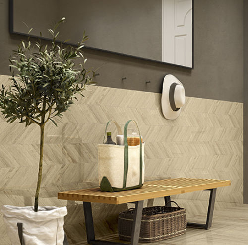 瓷质瓷砖 - TRAVERTINO CHIARO  - StonePeak Ceramics - 抛光 / 室内 / 浴室