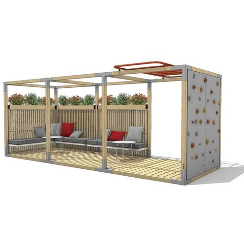 遮阳雨棚花园客厅家具 - Y Living room - egoé - 现代风格 / 布料 / 落叶松木