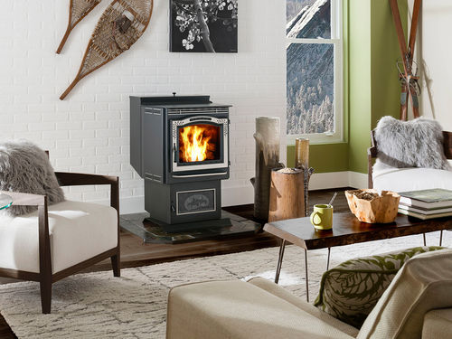 颗粒采暖炉 - P68 - Harman Stoves - 现代风格 / 不锈钢