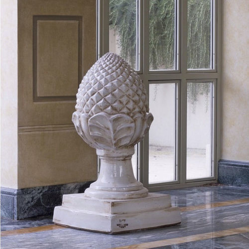 赤陶雕塑 - Pigna - Laboratorio Sanrocco - 落地式 / 白色 / 棕色