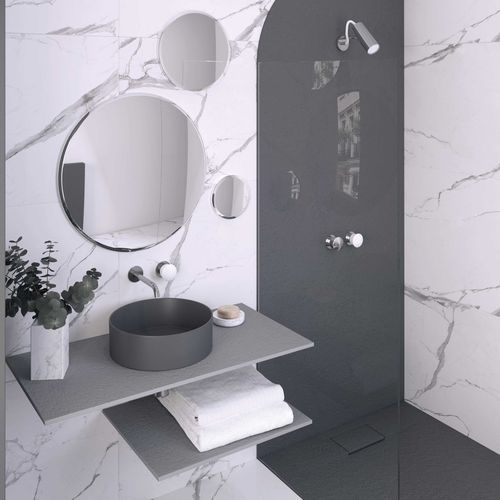 树脂洗手盆台面 - Modern - QUARE DESIGN - 定制 / 专业 / 带毛巾架