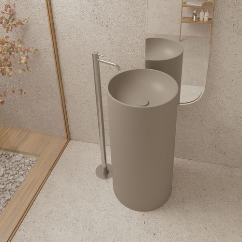 落地式台盆 - Podium - QUARE DESIGN - 树脂 / 定制 / 圆形