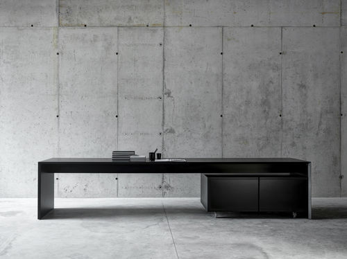 现代风格桌 - OMBRI 01 - Fioroni Design - 涂漆中密度纤维板 / 长方形 / 带收纳