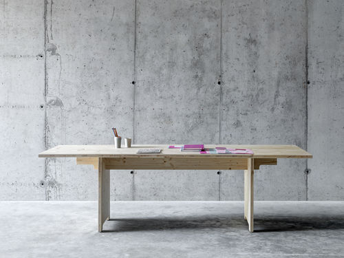 现代风格桌 - TINO - Fioroni Design - 栎木 / 落叶松木 / 长方形