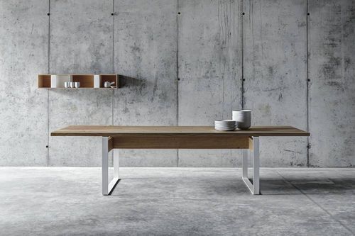 现代风格桌 - LA PUNT - Fioroni Design - 胡桃木 / 栗木 / 钢