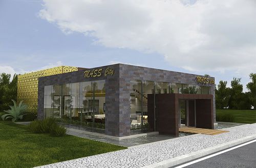 预制建筑 - MASS CITY SALES OFFICE - APEC Smart Steel Structures - 钢 / 钢结构 / 用于商店