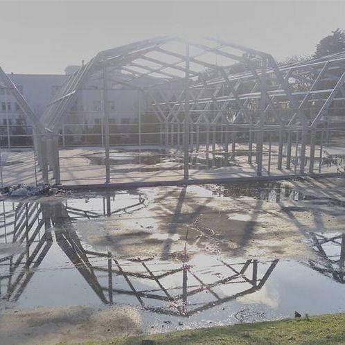 金属框架张拉膜 - FLORYA TENNIS COURTS - APEC Smart Steel Structures - 屋顶 / PVC膜 / 用于运动场