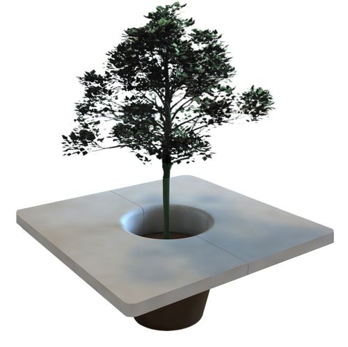 现代风格桌 - POT - COMPAGNIE - MDF / 正方形 / 带花坛