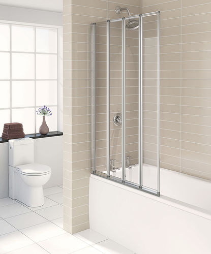 折叠浴缸隔断 - AQUA4: 1160126/1160125 - Aqualux Bathroom Design - 淬火玻璃 / 装裱