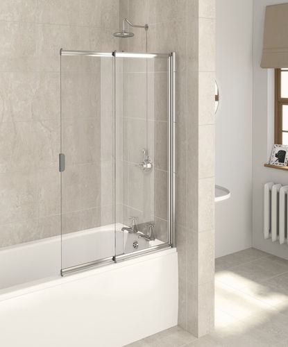 滑动式浴缸隔断 - AQUA4: 1160129/1160128 - Aqualux Bathroom Design - 淬火玻璃 / 装裱