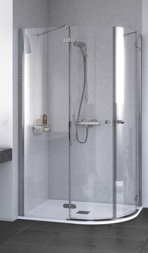 平开淋浴间隔断 - ID MATCH ROUND: 1192240/1192250 - Aqualux Bathroom Design - 弯曲 / 转角