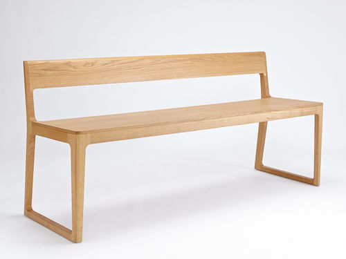 现代风格长椅 - PORTSMOUTH  - Isokon Plus - 栎木 / 带椅背 / Edward Barber & Jay Osgerby 设计