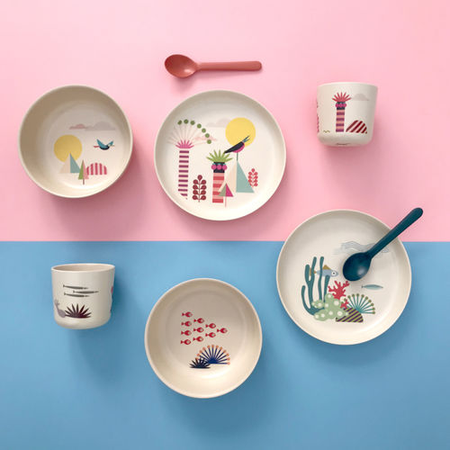 食品级密胺餐具 - ILLUSTRATED KID - Ekobo - 竹纤维 / 家用