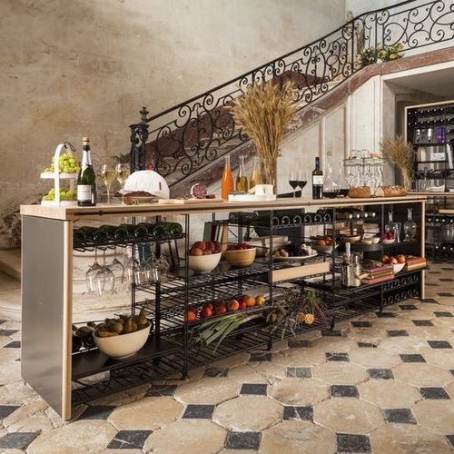 吧台 - LARGE - L’Atelier du Vin - 实木 / 金属 / 直线型