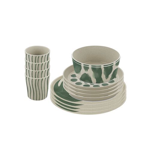 热塑性塑料餐具 - CONNECT SET MONSTERA - Koziol - 家用 / 商用
