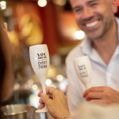 再生塑料香槟杯 - CHEERS No. 1 YOU ARE MY - Koziol - 商用