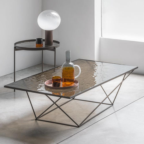 现代风格茶几 - EVOQUE - pezzani home collection - 玻璃 / 大理石 / 钢板桌脚