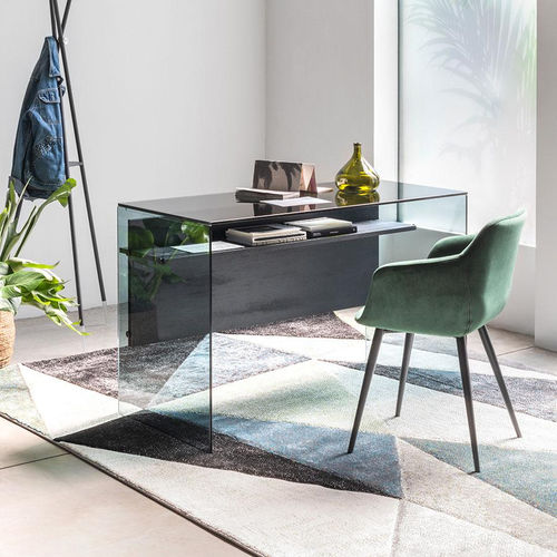 落地办公桌 - SCRIBA NEW  - pezzani home collection - 现代风格 / 淬火玻璃 / 直线型