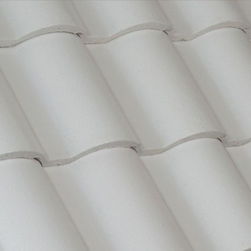插接式瓦 - SANIBEL : POLAR - Crown Roof Tiles - 混凝土 / 大型 / 白色