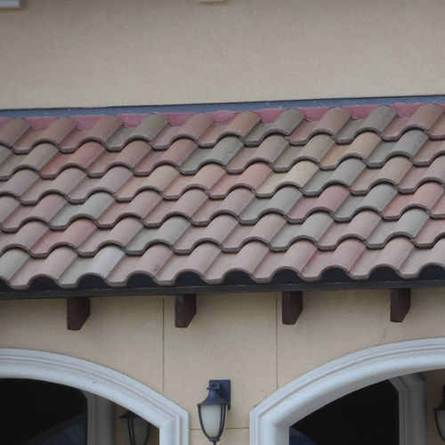 插接式瓦 - MEDITERRANEAN : BURNT - Crown Roof Tiles - 混凝土 / 红色