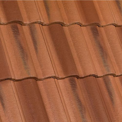 波形瓦 - TUSCANY : FIRECLAY - Crown Roof Tiles - 混凝土 / 红色