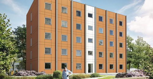 模块化建筑 - MULTI-STOREY APARTMENT - Nordic Homes - 木质 / 混凝土 / 钢