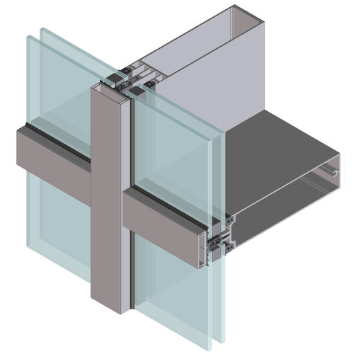 框架式幕墙 - EFP RCW - European Facade Products - 绝缘玻璃 / 铝和玻璃材质 / 高强度