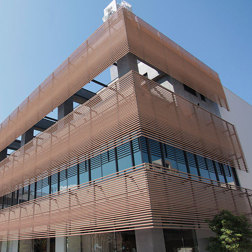 木塑复合材料建筑遮阳板 - EINWOOD - 用于外墙 / 立式 / 仿木