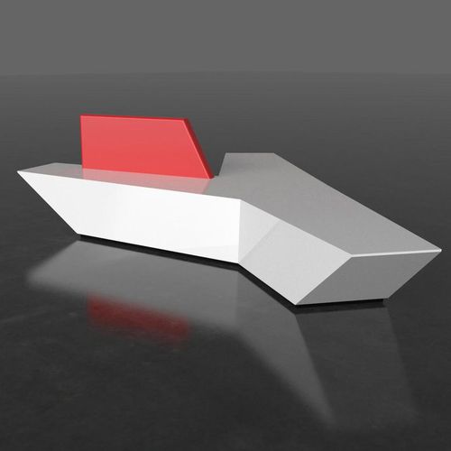 现代风格公共长椅 - PAUSE - AMOS DESIGN - Corian®可丽耐 / 带椅背 / 带USB接口