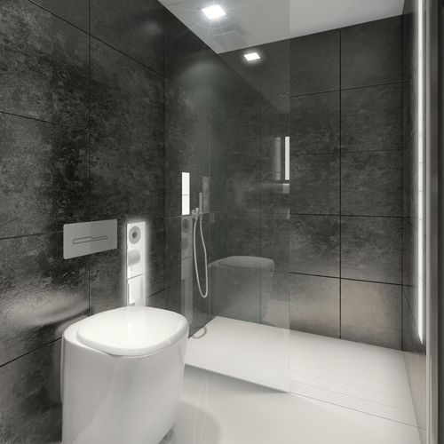 Corian®可丽耐淋浴 - AMOS DESIGN - 长方形 / 酒店