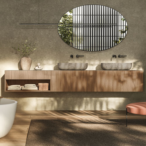 现代风格浴室 - I FIUMI ST - Boffi - 木质 / 大理石 / Corian®可丽耐