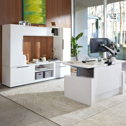 老板桌 - CB-EXECCLCTNWT - VARIDESK - 落地 / 现代风格 / 层压材料