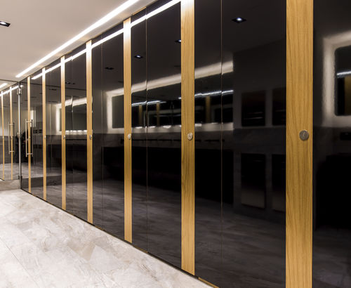 层压板卫生间隔间 - ALTO - Washroom Washroom Limited - HPL / 木质 / 用于坐便器