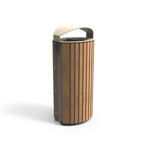 公共垃圾桶 - CONSTRUCTO 100 BOIS - CROSO FRANCE - 电镀钢 / 不锈钢 / 带盖