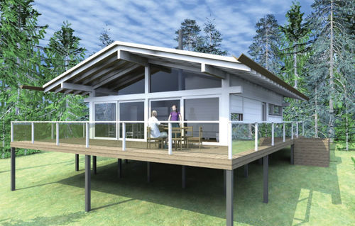 预制房屋 - POLAR 90 - Polar Life Haus - 生态型 / 现代风格 / 带露台