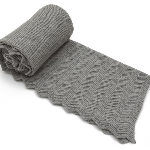 羊绒材质毯子 - KNIT ZIG ZAG - ARTIGIANI DEL CASHMERE - 意大利制造