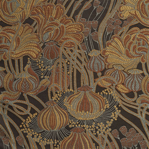 室内装饰面料 - ISABELLA NUTMEG - Loome Fabrics - 花朵图案 / 聚酯 / 提花